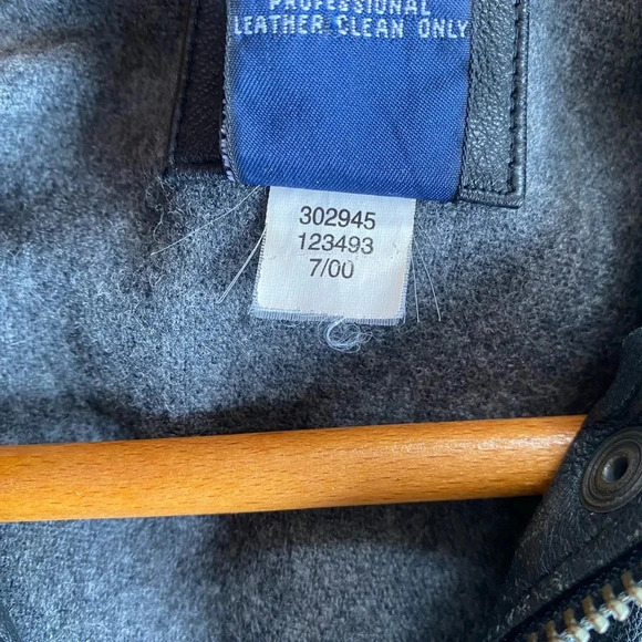 Vintage Gap Leather Jacket Women’s XS Black Wool Lined Y2K 2000 - Picture 4 of 9